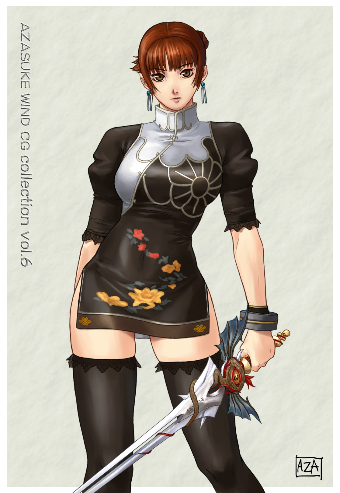 Azasuke Wind Azasuke Soul Calibur Chai Xianghua Official Watermark Sword Thighhighs 32923